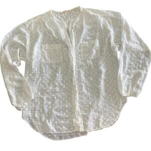 Rebecca Taylor White Swiss Dot Blouse Size 2
